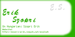 erik szopri business card
